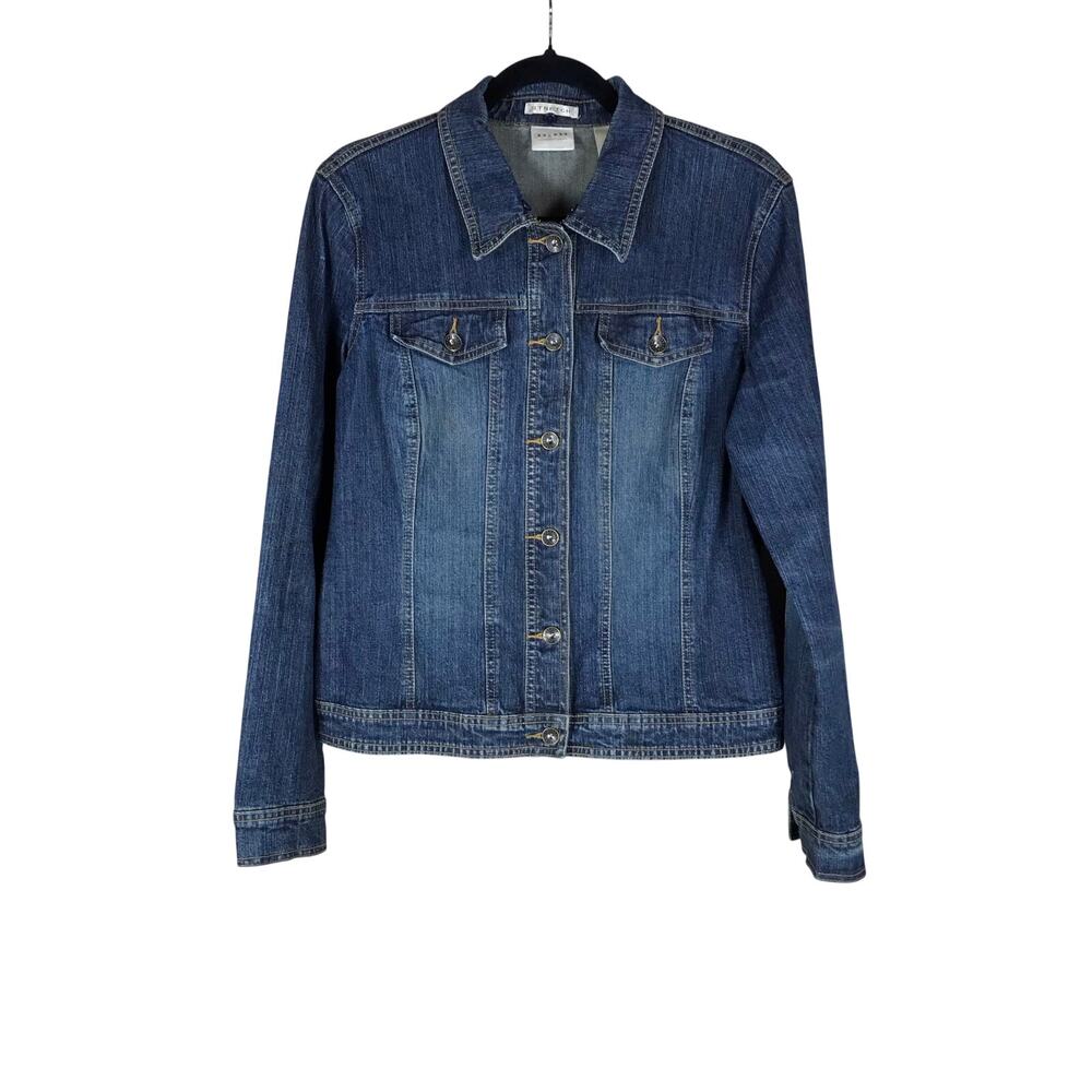 Axcess Liz Claiborne Jacket Women’s Medium Denim Button Down Casual Jean